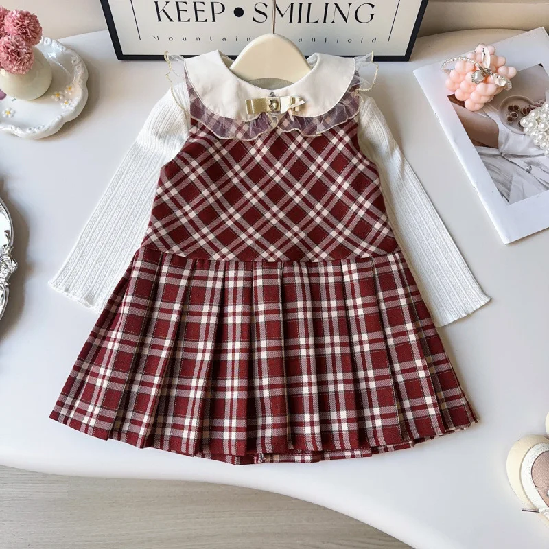 2025 New Spring Girls Fashionable College Style Tank Top Dress Korean Baby Checkered Sleeveless Dress
2025 New Spring Girls Fashionable College Style Tank Top Dress Korean Baby Checkered Sleeveless Dress