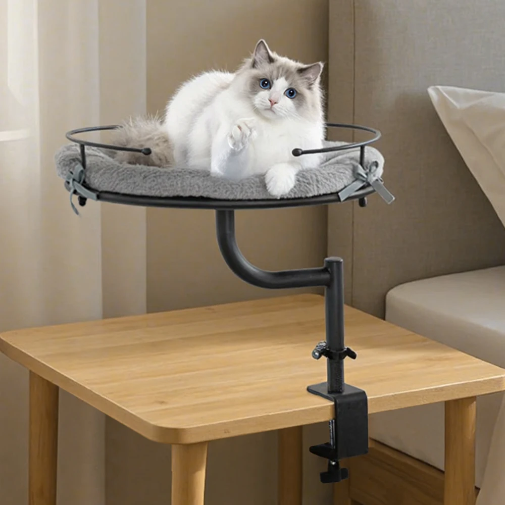 360 ° Вращающаяся лежанка для кошек на стол, регулируемая по высоте, с просторным пространством и легким уходом, выдерживает до 18 кг
360 ° Вращающаяся лежанка для кошек на стол, регулируемая по высоте, с просторным пространством и легким уходом, выдерживает до 18 кг