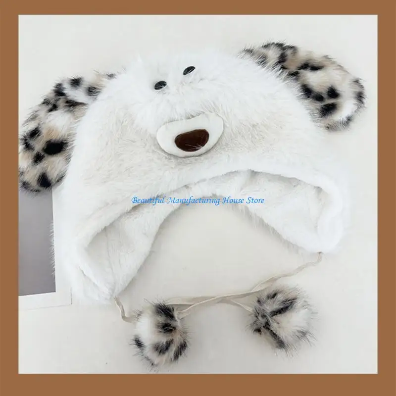 E56A Furry Puppy Hat Warm Earflap Warm Headwear for Women Winter Cycling Climbing Skiing Cartoon Puppy Hat Thick Lining
E56A Furry Puppy Hat Warm Earflap Warm Headwear for Women Winter Cycling Climbing Skiing Cartoon Puppy Hat Thick Lining