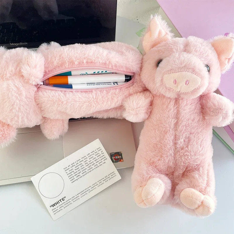 Cartoon Pink Pig Pencil Case Cosmetic Bag Storage Bag Cute Plush Pen Pouch Large Capacity School Supplies Stationery Storage Box
Cartoon Pink Pig Pencil Case Cosmetic Bag Storage Bag Cute Plush Pen Pouch Large Capacity School Supplies Stationery Storage Box