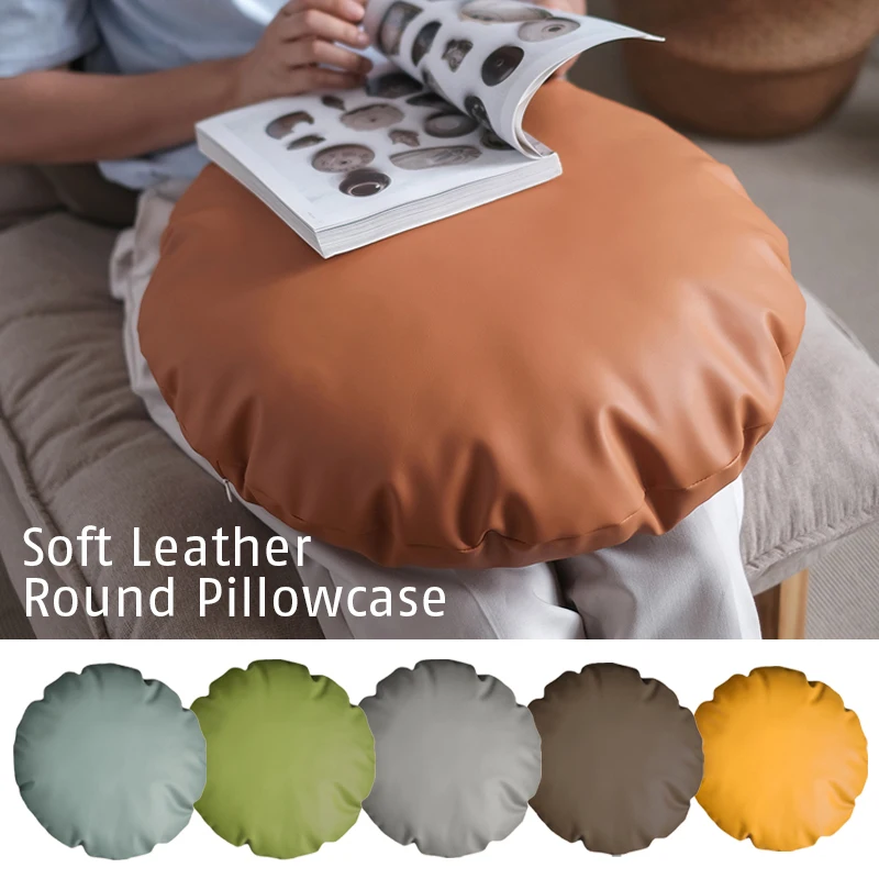 Japanese Style Simple Sofa Cushion Cover Round Faux Leather Floor Cushion Futon Meditation Cushion Tatami Bay Window Back Pouf
Japanese Style Simple Sofa Cushion Cover Round Faux Leather Floor Cushion Futon Meditation Cushion Tatami Bay Window Back Pouf