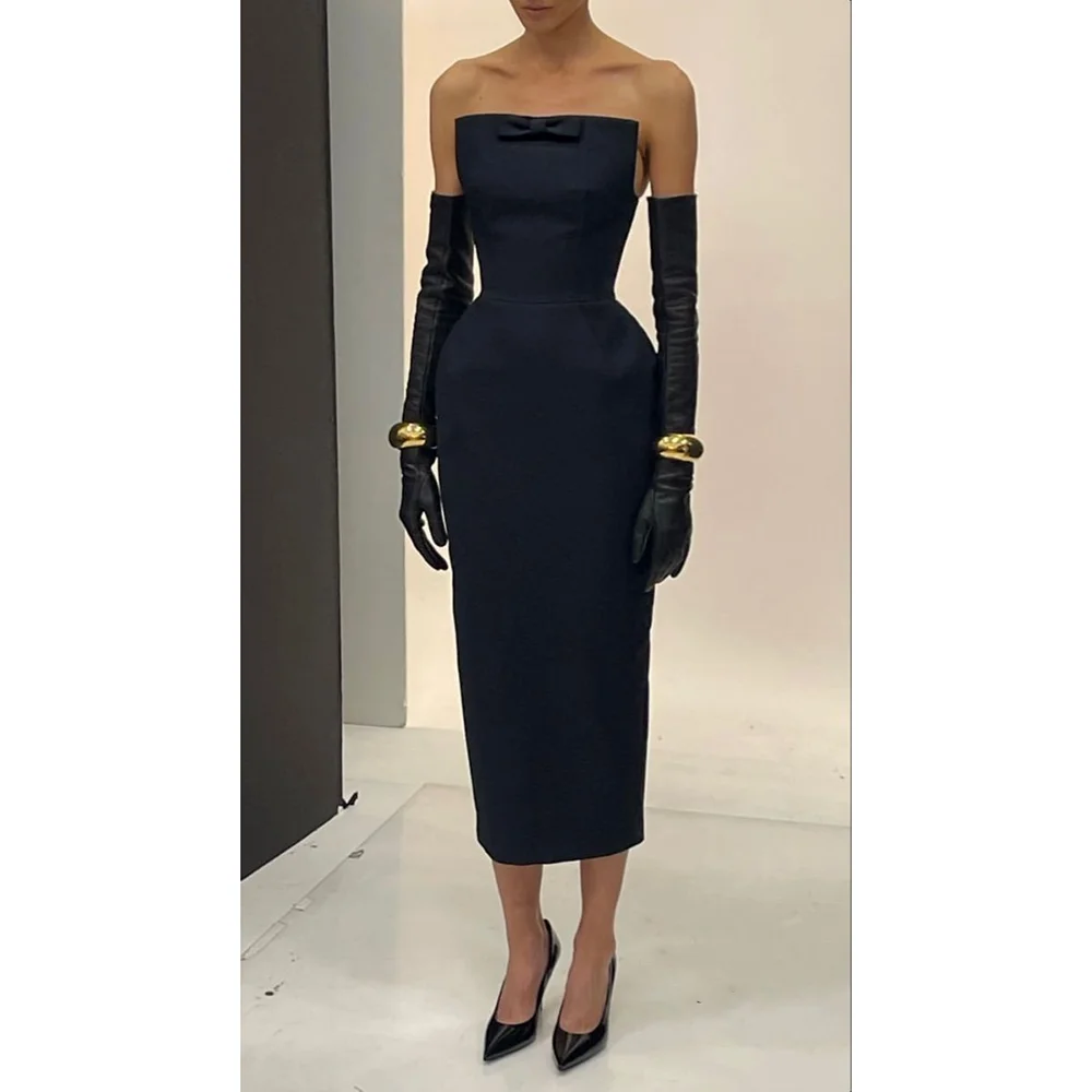 Custom Made Elegant Women's Dresses For Wedding Party Dress Strapless Sleeveless Bow Applique Evening Dresses
Custom Made Elegant Women's Dresses For Wedding Party Dress Strapless Sleeveless Bow Applique Evening Dresses