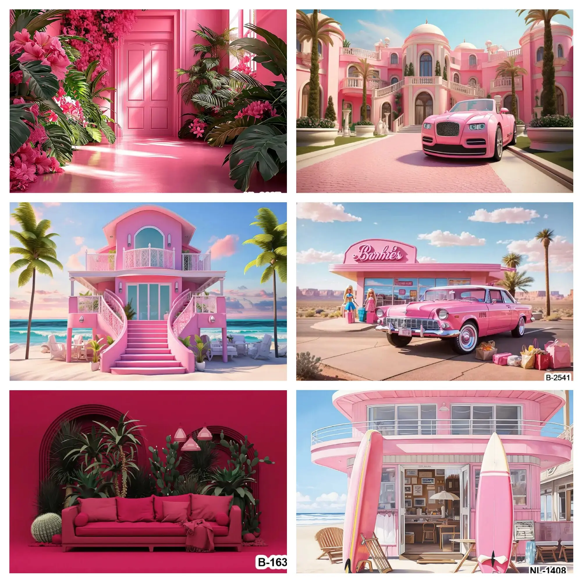 House Photography Background Barbie Rosa Summer Pink Car Tropical Seaside Beach Kids Birthday Party Portrait Decor Background
House Photography Background Barbie Rosa Summer Pink Car Tropical Seaside Beach Kids Birthday Party Portrait Decor Background