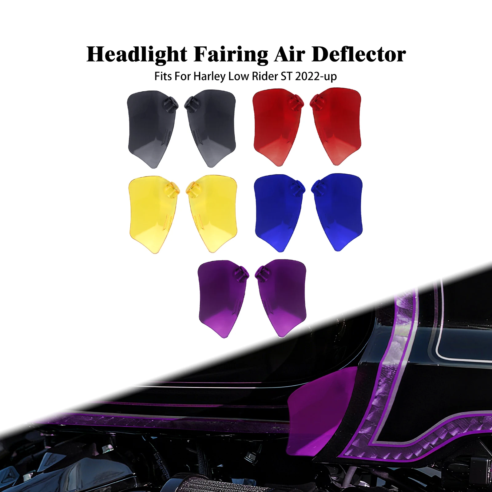 Motorcycle Headlight Cover Air Deflector Side Fairing Wing Headlamp Windshield For Harley Softail Low Rider ST FXLRST 2022-Up
Motorcycle Headlight Cover Air Deflector Side Fairing Wing Headlamp Windshield For Harley Softail Low Rider ST FXLRST 2022-Up