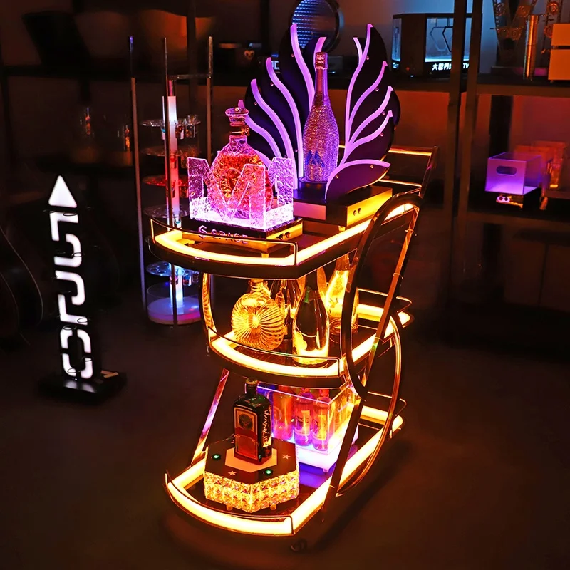 LED Liquor Display Wine Cart - Bar Nightclub Party Events Hotel VIP Champagne Serving Trolley for Stylish Beverage Service
LED Liquor Display Wine Cart - Bar Nightclub Party Events Hotel VIP Champagne Serving Trolley for Stylish Beverage Service