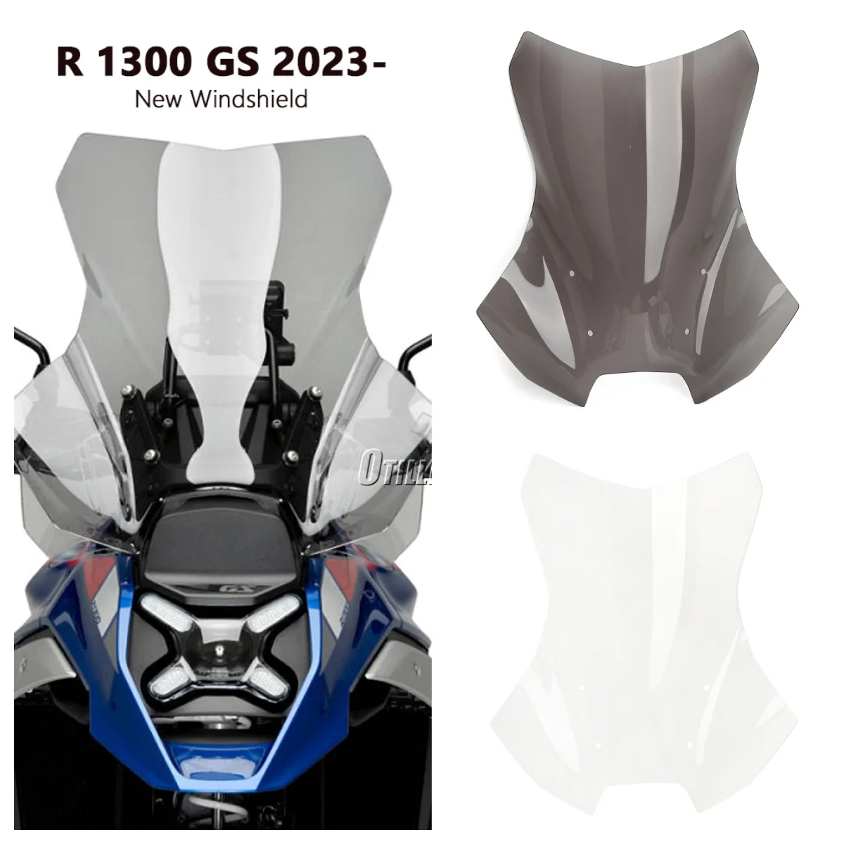 Motorcycle Expanded Windshield Acrylic Wind Deflector Windscreen For BMW R1300GS R 1300 GS R1300 GS r1300gs 2023 2024
