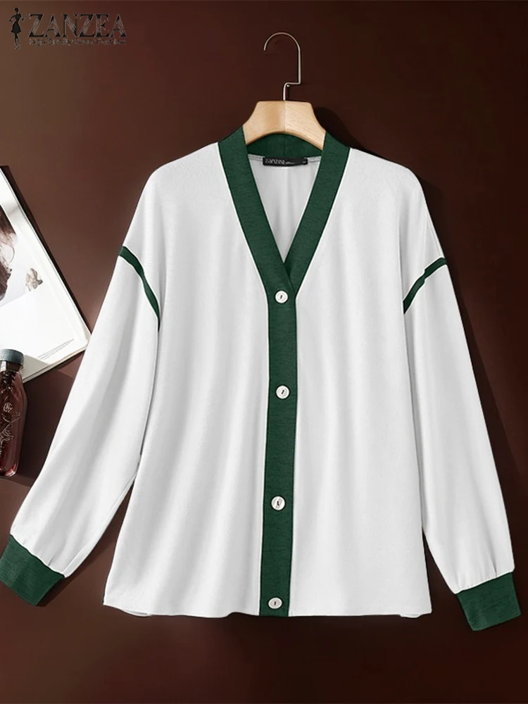 ZANZEA Korean Colorblock Shirt Women V-neck Buttons Cardigans Casual Loose Long Sleeve Commuting Tops 2025 Vintage Outwears
ZANZEA Korean Colorblock Shirt Women V-neck Buttons Cardigans Casual Loose Long Sleeve Commuting Tops 2025 Vintage Outwears