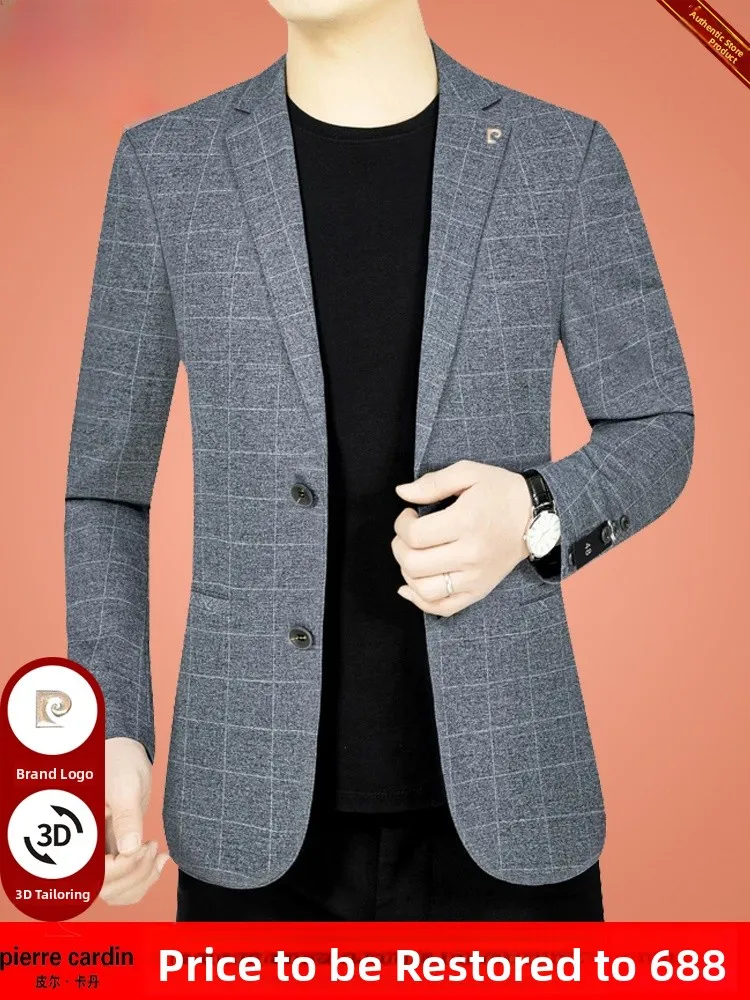 Мужской приталенный повседневный костюм Pierre Cardin: пиджак для весны и осени, деловой повседневный стиль для мужчин среднего возраста, с длинным рукавом, на все сезоны
Мужской приталенный повседневный костюм Pierre Cardin: пиджак для весны и осени, деловой повседневный стиль для мужчин среднего возраста, с длинным рукавом, на все сезоны