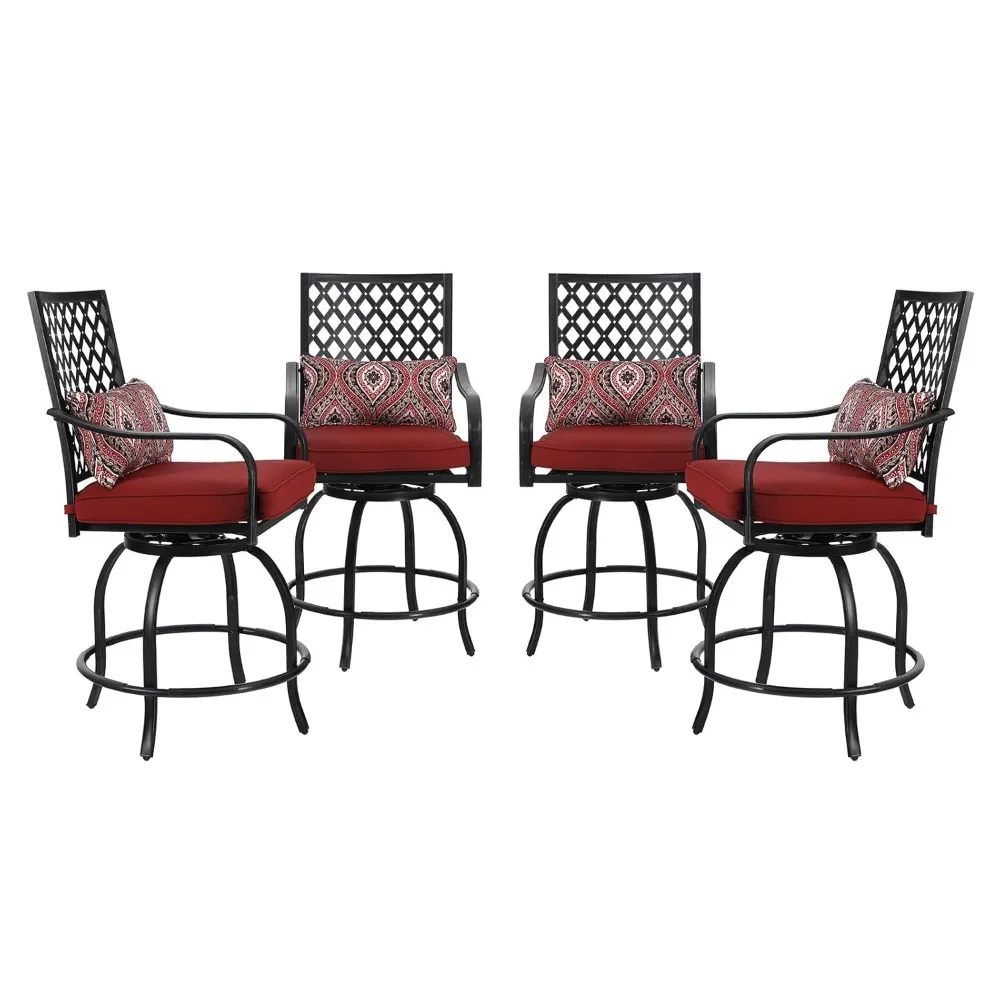 Patio Outdoor Swivel Bar Stools Set of 4, Patio Counter Height Bistro Dining Chairs All Weather Metal Garden, Customized
Patio Outdoor Swivel Bar Stools Set of 4, Patio Counter Height Bistro Dining Chairs All Weather Metal Garden, Customized