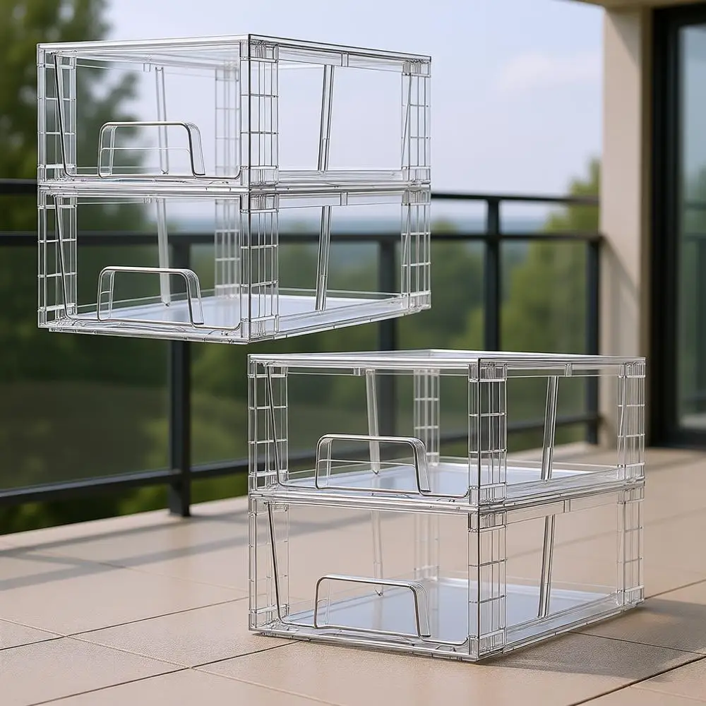 Stackable Storage Drawers, Clear Acrylic Organizers with Handles, Easy Assembly, Ideal for Bathroom, Kitchen Undersink, Cabinet,
Stackable Storage Drawers, Clear Acrylic Organizers with Handles, Easy Assembly, Ideal for Bathroom, Kitchen Undersink, Cabinet,
