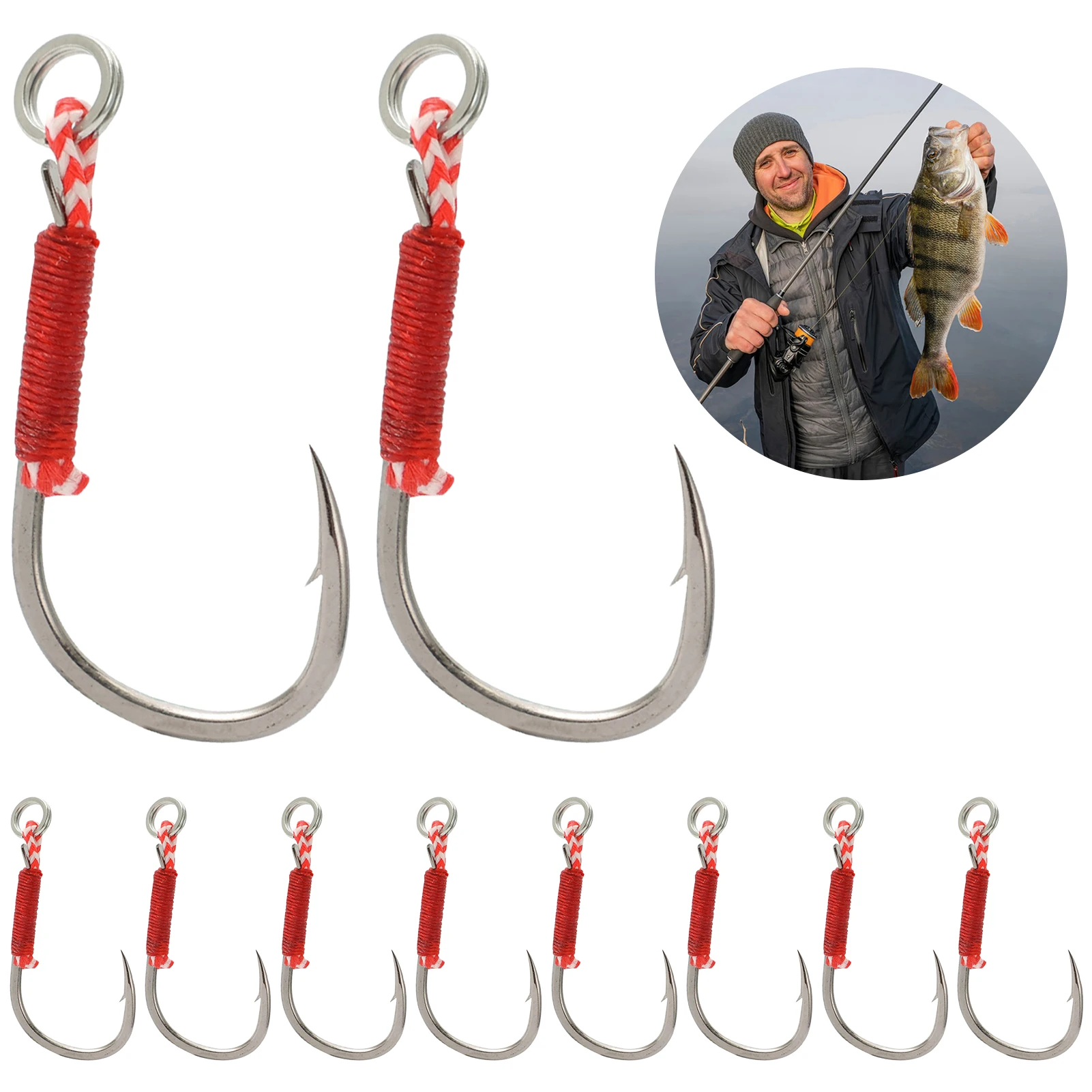 10pcs Fishing Hooks High Carbon Steel Hard Fishhook Sharp Barbed 6-11# Fishing Hook Set For Freshwater Saltwater Fishing Gears
10pcs Fishing Hooks High Carbon Steel Hard Fishhook Sharp Barbed 6-11# Fishing Hook Set For Freshwater Saltwater Fishing Gears