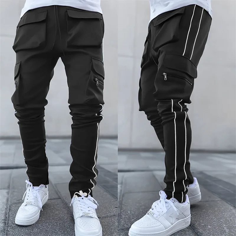 Men's Cargo Joggers with Multi Pockets Reflective Straight Fit Sweatpants Gym Casual Wear Lightweight Breathable SportsTrousers
Men's Cargo Joggers with Multi Pockets Reflective Straight Fit Sweatpants Gym Casual Wear Lightweight Breathable SportsTrousers