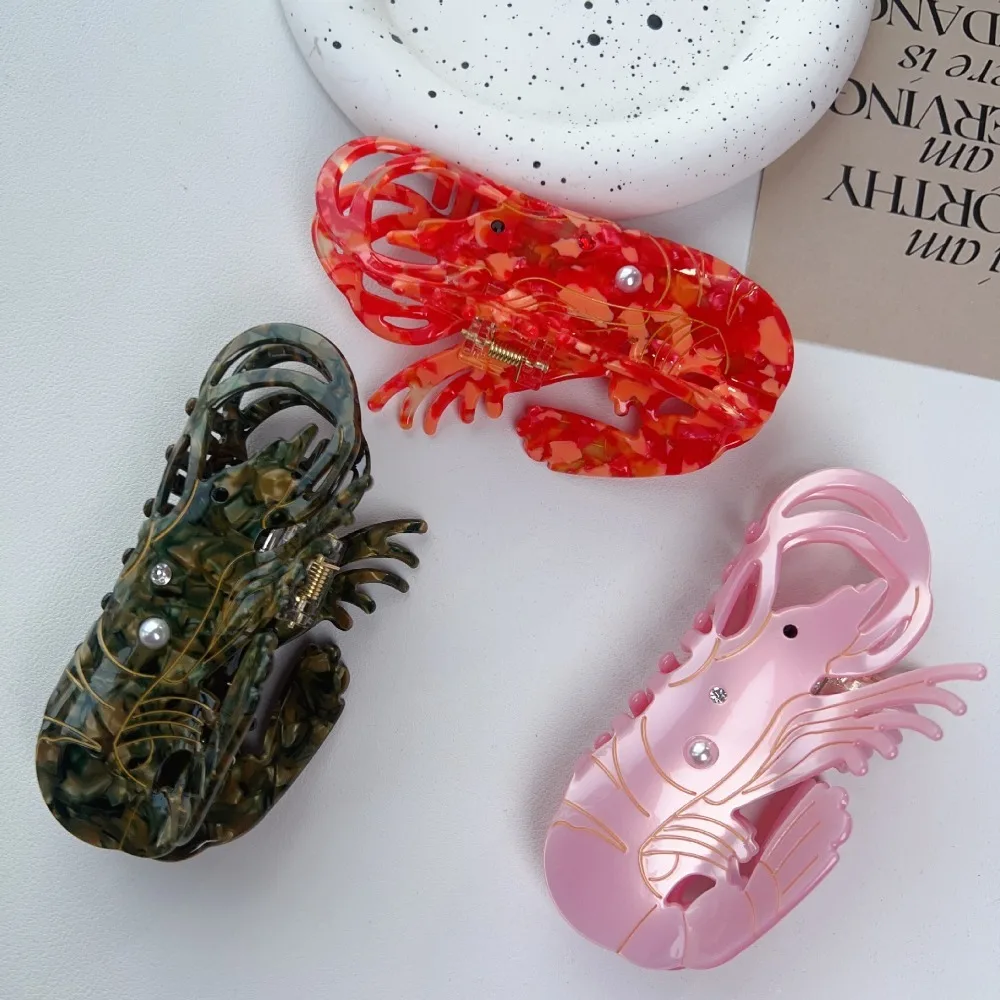 Hair Accessories Large Size Shrimp Hair Claw Rhinestone Pear Design Acetate Hair Claw Clips Cute Lobster Hair Grab Clip Women
Hair Accessories Large Size Shrimp Hair Claw Rhinestone Pear Design Acetate Hair Claw Clips Cute Lobster Hair Grab Clip Women