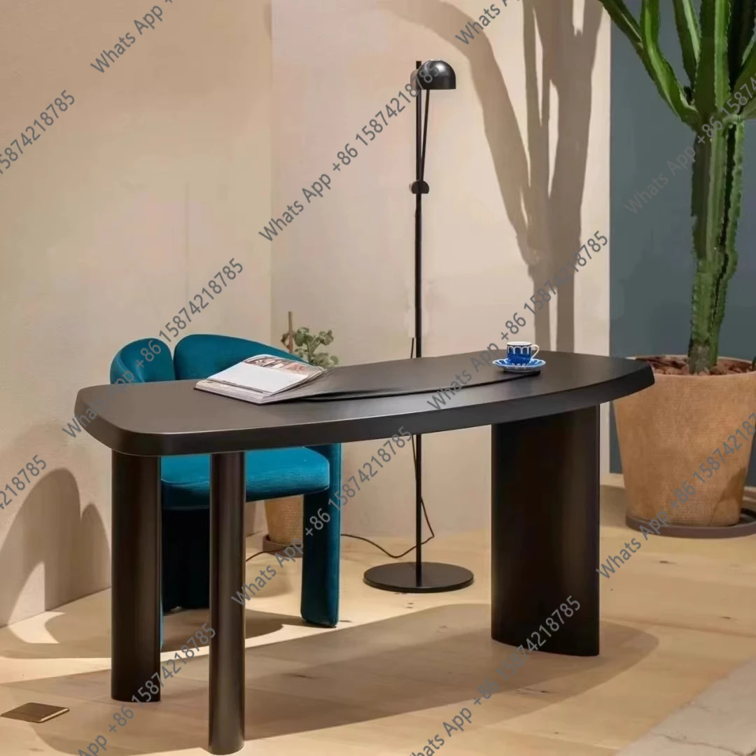 Минималистичный компьютерный стол из орехового дерева с изогнутой столешницей, креативный домашний стол
Минималистичный компьютерный стол из орехового дерева с изогнутой столешницей, креативный домашний стол