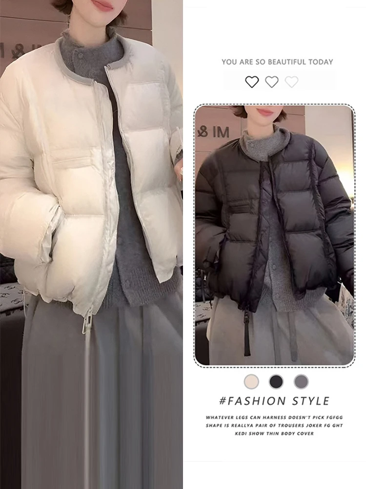 Thiened round Ne Cotton Jaet Women's Winter Warm Outerwear Loose Faion ort Sle Korean Version Commute Sle
Thiened round Ne Cotton Jaet Women's Winter Warm Outerwear Loose Faion ort Sle Korean Version Commute Sle