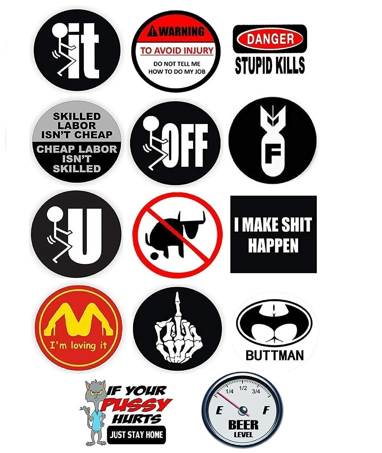For Funny Hard Hat Stickers - BEST SELLER 14 Decal Value Pack. Great for a Construction Toolbox, Hardhat
For Funny Hard Hat Stickers - BEST SELLER 14 Decal Value Pack. Great for a Construction Toolbox, Hardhat