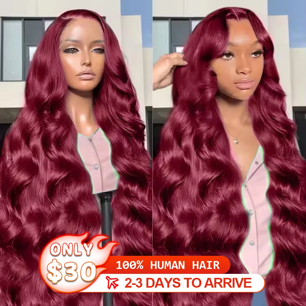 200 Density Body Wave Wig Burgundy 99J Lace Front Wig 13x6HD Lace Frontal Wig Human Hair Pre Plucked For Women Brazilian Red Wig
200 Density Body Wave Wig Burgundy 99J Lace Front Wig 13x6HD Lace Frontal Wig Human Hair Pre Plucked For Women Brazilian Red Wig