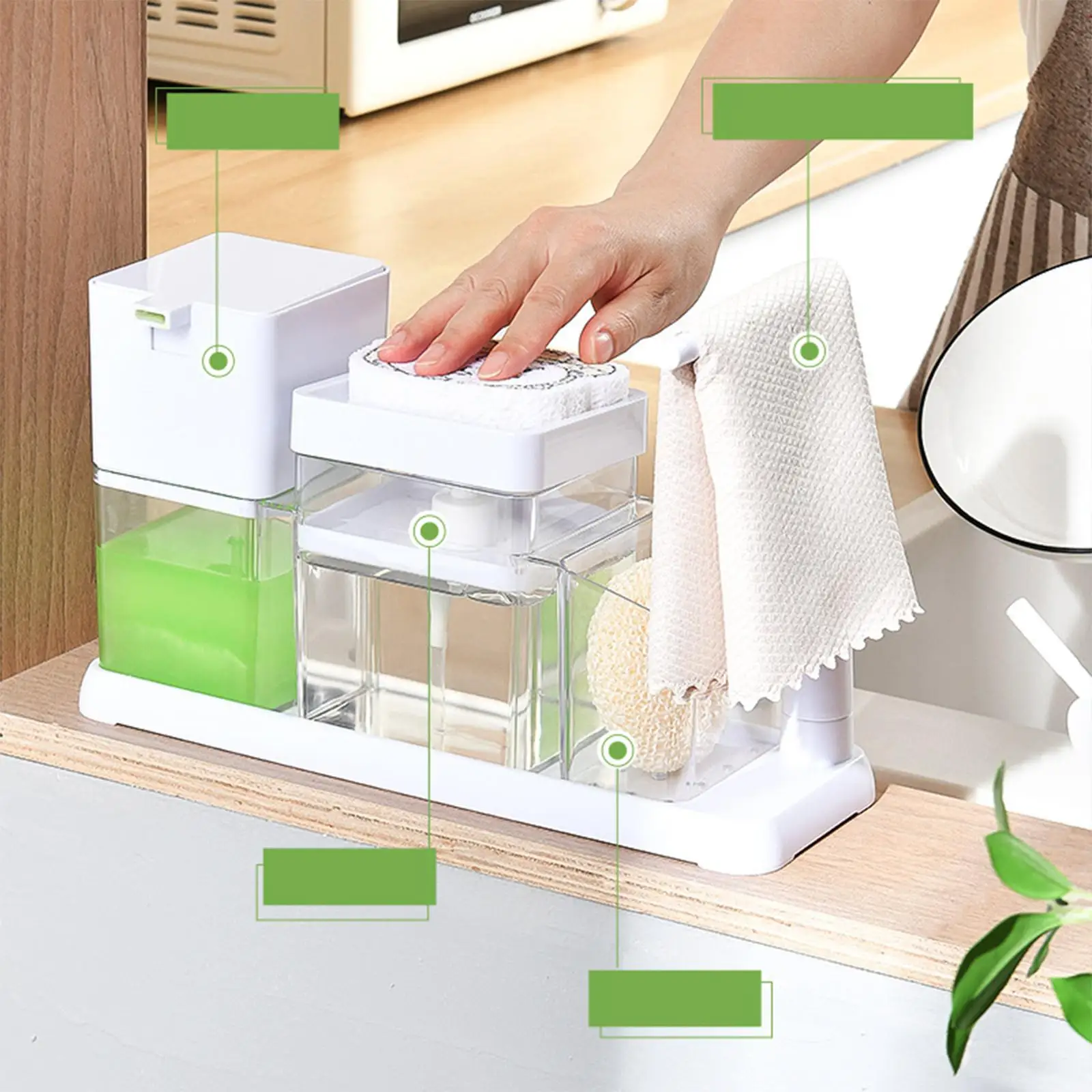 Dish Soap Dispenser Kitchen Gadgets Large Capacity Single Hand Bathroom Draining
Dish Soap Dispenser Kitchen Gadgets Large Capacity Single Hand Bathroom Draining