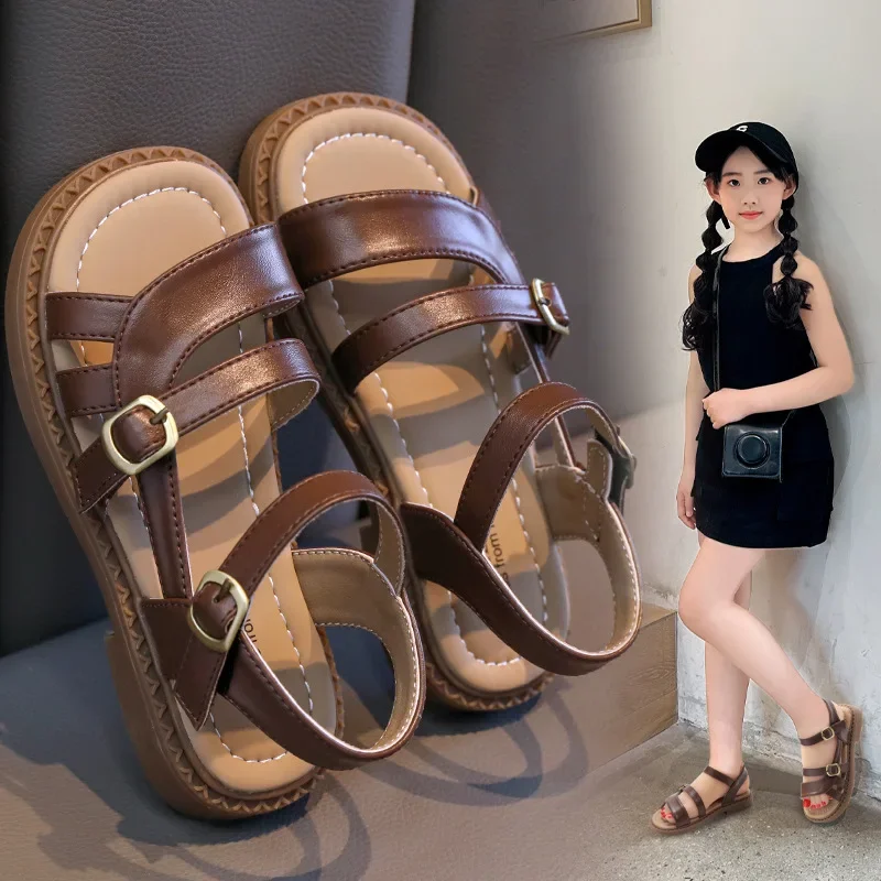 Children's Open Toed Sandals 2025 New Summer Girls' Princess Roman Sandals Soft Sole Anti Slip Casual Students' Beach Shoes
Children's Open Toed Sandals 2025 New Summer Girls' Princess Roman Sandals Soft Sole Anti Slip Casual Students' Beach Shoes