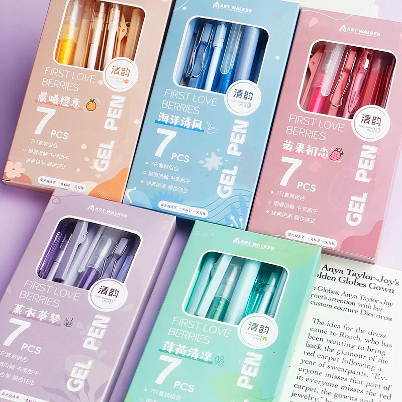 7 Pcs/Set Ballpoint Pen Black Ink Gel Pens 0.5mm Instagram Style Write Smooth For Student Gift School Supplies Office Stationery
7 Pcs/Set Ballpoint Pen Black Ink Gel Pens 0.5mm Instagram Style Write Smooth For Student Gift School Supplies Office Stationery
