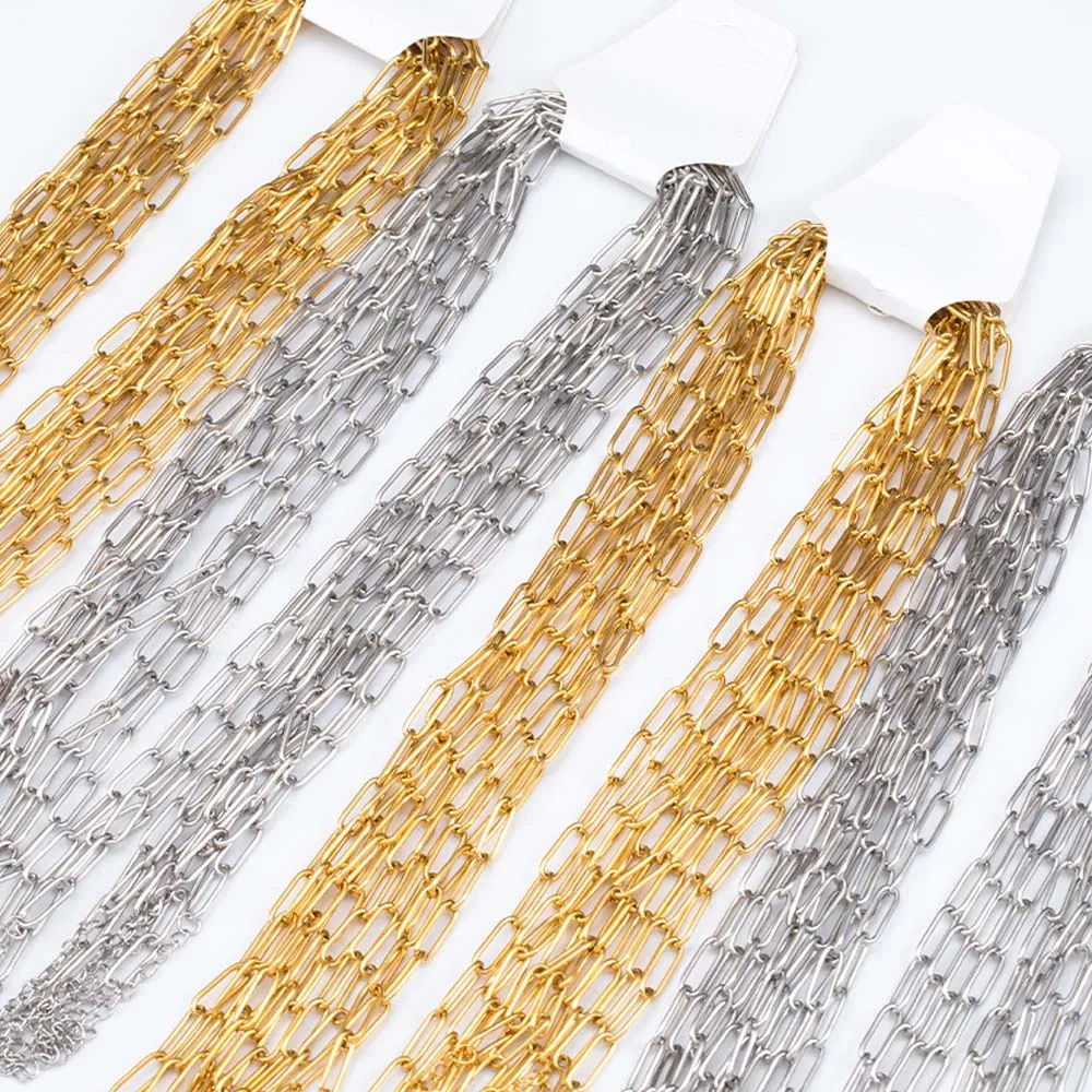 10pcs 5pcs 1pcs Stainless Steel Chain Hollow Frame Link Necklace Chains 5cm Extension Chain Lobster Clasp for DIY Jewelry Making
10pcs 5pcs 1pcs Stainless Steel Chain Hollow Frame Link Necklace Chains 5cm Extension Chain Lobster Clasp for DIY Jewelry Making