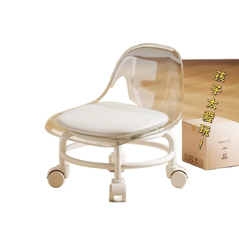 Acrylic upgraded metal bracket, low stool universal wheel beautiful seam low chair
Acrylic upgraded metal bracket, low stool universal wheel beautiful seam low chair