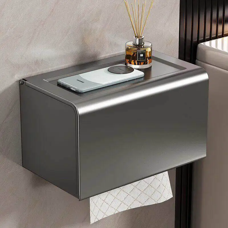 Space Aluminum Toilet Paper Holder Hotel Bathroom Paper Towel Roll Holder No Drilling Wall Mounted Storage Shelf
Space Aluminum Toilet Paper Holder Hotel Bathroom Paper Towel Roll Holder No Drilling Wall Mounted Storage Shelf