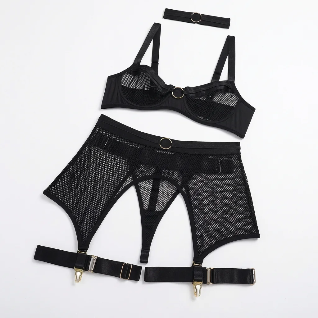 Sexy Underwear Uncensored Sexy Female Lingerie Mesh Patchwork Halter Women's Underwear Suit Sexy Garters Lingerie Set
Sexy Underwear Uncensored Sexy Female Lingerie Mesh Patchwork Halter Women's Underwear Suit Sexy Garters Lingerie Set