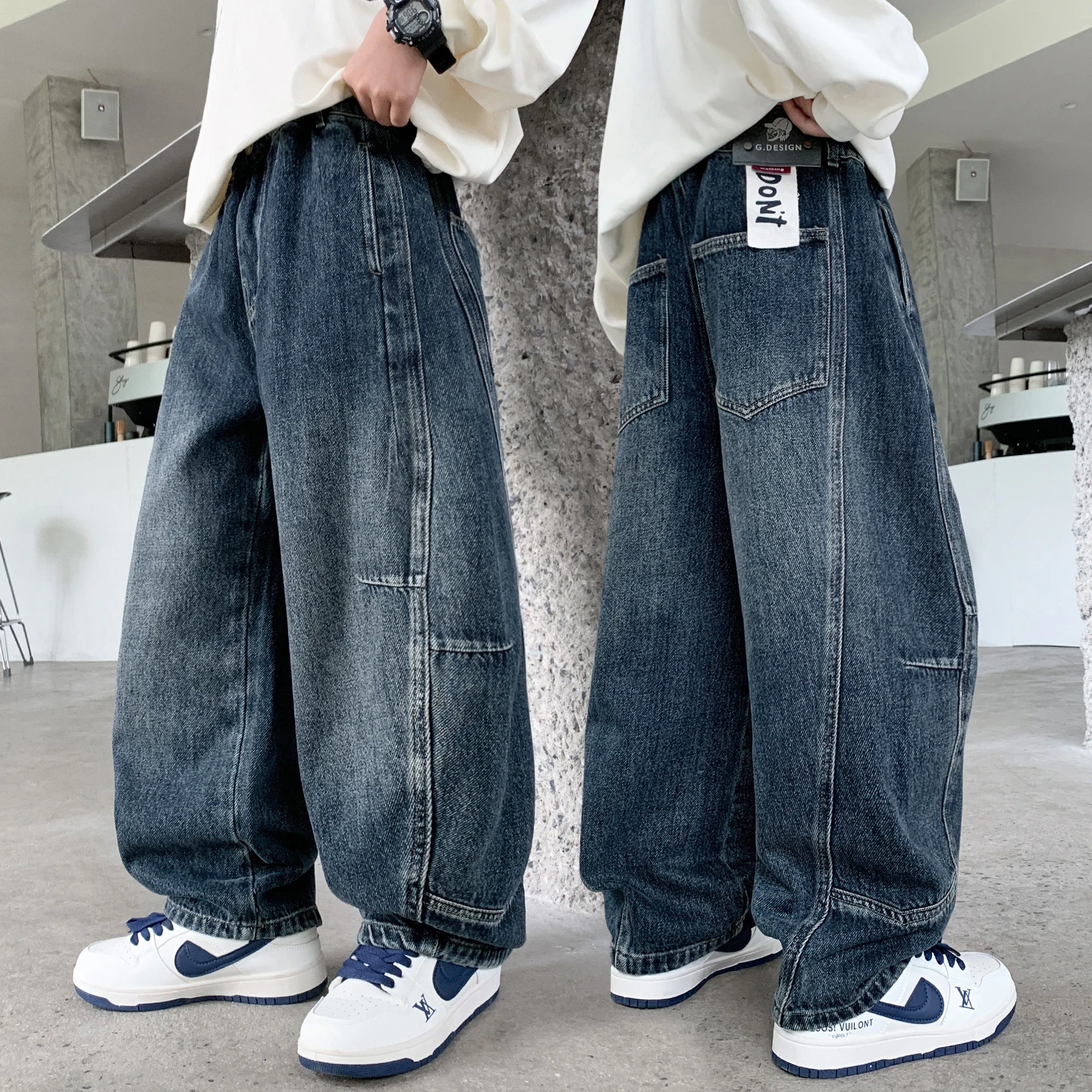 Children Retro High Waist Curved Jeans For Teens Boy Autumn Long Pants Kids Back Pocket Design Distress Casual Blue Denim Pants
Children Retro High Waist Curved Jeans For Teens Boy Autumn Long Pants Kids Back Pocket Design Distress Casual Blue Denim Pants
