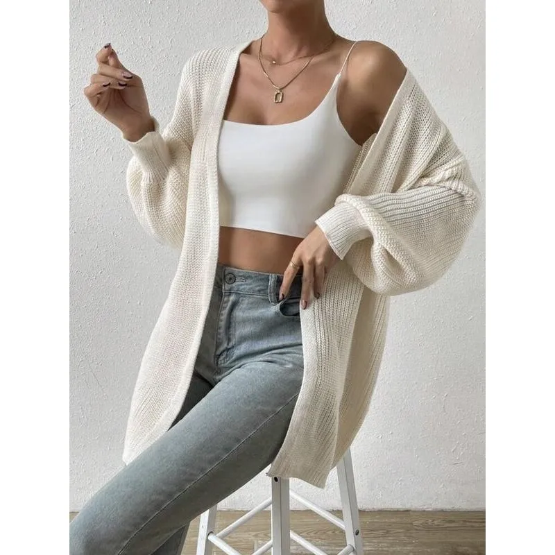 Laid-back Loose Knit Cardigan Sweater Women's Spring Fashion Comfortable Open-front Knitted Outerwear Casual Loose Style
Laid-back Loose Knit Cardigan Sweater Women's Spring Fashion Comfortable Open-front Knitted Outerwear Casual Loose Style