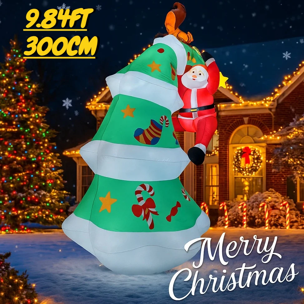 9,84 фута надувная игрушка, набор украшений для рождественской елки, Санта-Эльф, пингвин, принадлежности для двора, украшение для дома, праздничный подарок, светодиодная подсветка, рождественский декор
9,84 фута надувная игрушка, набор украшений для рождественской елки, Санта-Эльф, пингвин, принадлежности для двора, украшение для дома, праздничный подарок, светодиодная подсветка, рождественский декор