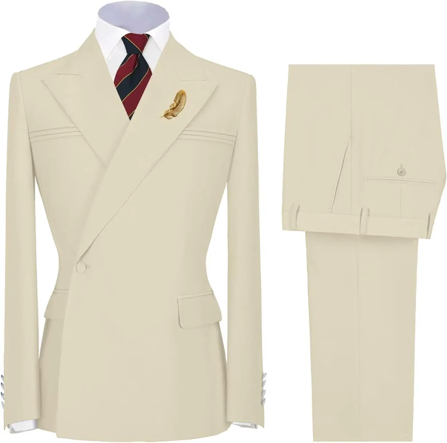 Mens Suit for Wedding 2 Piece Formal Slim Fit Suits for Men Business Double Breasted Suit Men Tuxedo for Prom Party
Mens Suit for Wedding 2 Piece Formal Slim Fit Suits for Men Business Double Breasted Suit Men Tuxedo for Prom Party