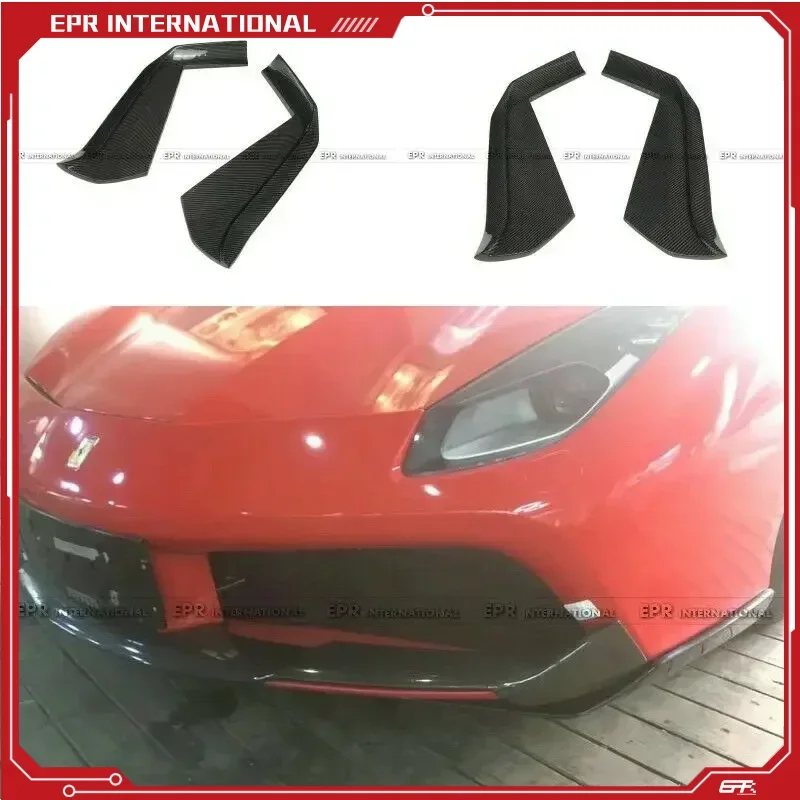 For Ferrari 488 GTB N Type Glossy Dry Carbon Front Bumper Canard Corner Splitter Bodykits Trim Parts 2pcs Addon
For Ferrari 488 GTB N Type Glossy Dry Carbon Front Bumper Canard Corner Splitter Bodykits Trim Parts 2pcs Addon