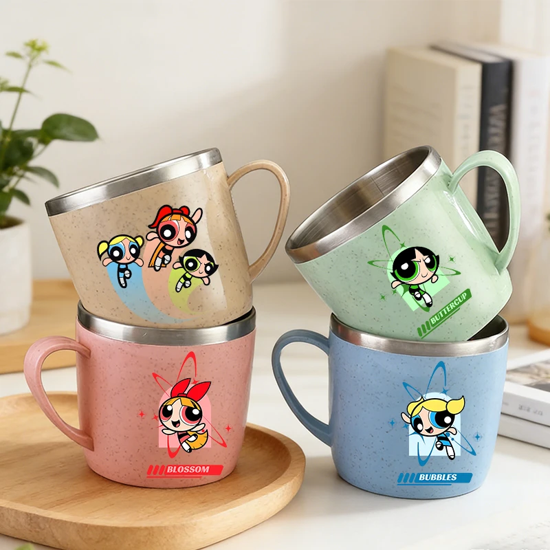 The Powerpuff Girls Water Cup Cute Cartoon Print Double Layer Anti Scalding Milk Cup Stainless Steel Cups Kawaii Water Cups Gift
The Powerpuff Girls Water Cup Cute Cartoon Print Double Layer Anti Scalding Milk Cup Stainless Steel Cups Kawaii Water Cups Gift