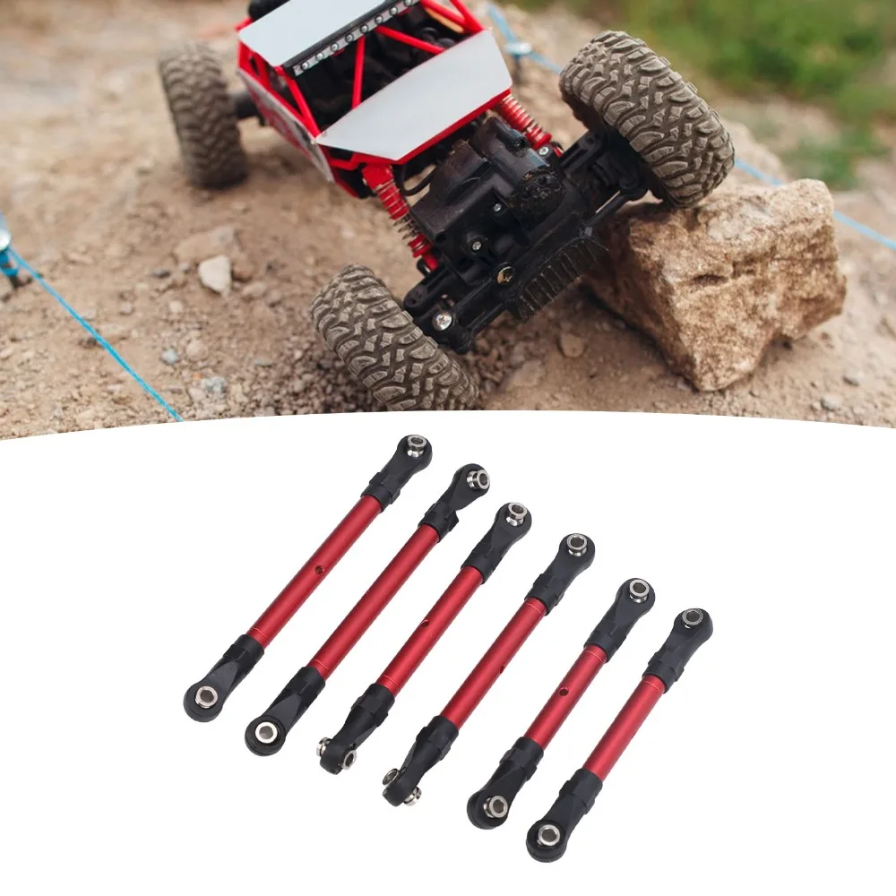 6Pcs Aluminum Alloy RC Steering Tie Rod Enhanced Durability RC Upgraded Parts RC Tie Rod Set for Traxxas/Hoss/Rustler 4WD RC Car
6Pcs Aluminum Alloy RC Steering Tie Rod Enhanced Durability RC Upgraded Parts RC Tie Rod Set for Traxxas/Hoss/Rustler 4WD RC Car