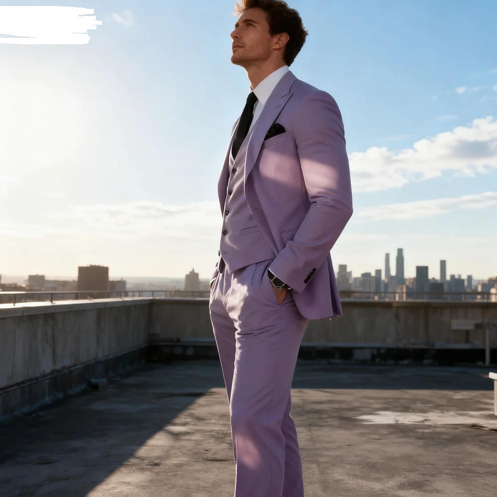 3 Piece Men's Wedding Suits Formal Groom Tuxedo Prom Party Male Fashion Clothing Set with Peak Lapel Jacket Pants Vest
3 Piece Men's Wedding Suits Formal Groom Tuxedo Prom Party Male Fashion Clothing Set with Peak Lapel Jacket Pants Vest