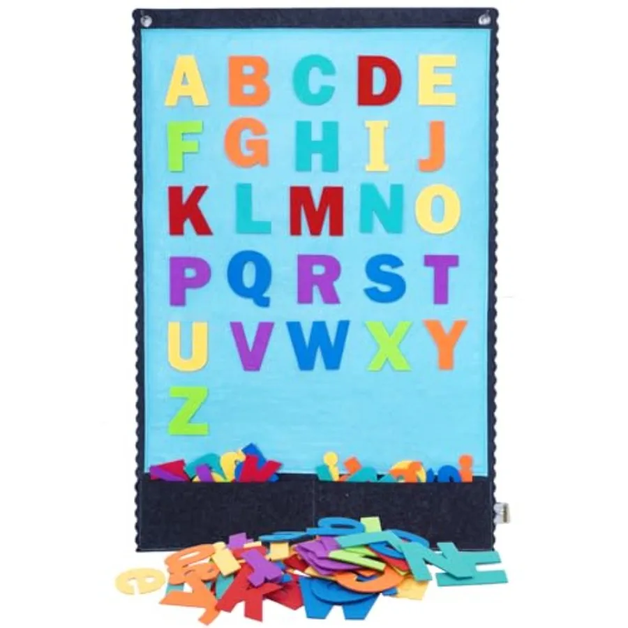Felt Board - Large Flannel Board for Wall, 104 Felt Letters, 32'' X 22'' Interactive Storytelling and Play Learning for Home an
Felt Board - Large Flannel Board for Wall, 104 Felt Letters, 32'' X 22'' Interactive Storytelling and Play Learning for Home an