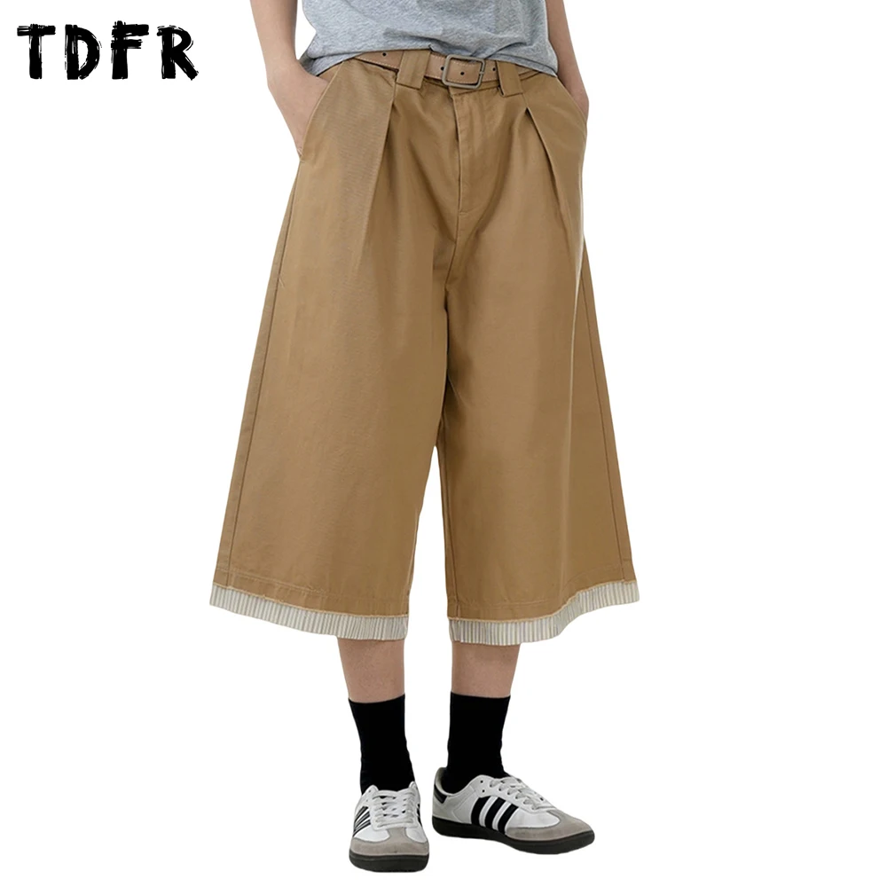 Patchwork Pleated Shorts Mens Cropped Trousers Summer Retro Streetwear Loose Wide Leg Short Pants Men
Patchwork Pleated Shorts Mens Cropped Trousers Summer Retro Streetwear Loose Wide Leg Short Pants Men