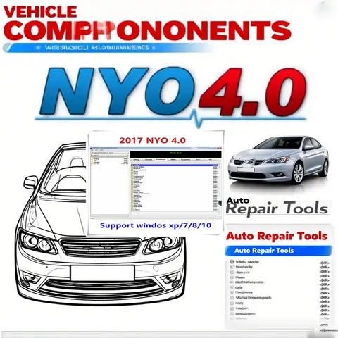 Car Maintenance Tools 2017 NYO 4.0 OBD2 Scanner Full Database Airbag+Carradio+Dashboard+IMMO+Navigation AutoData Repair Software