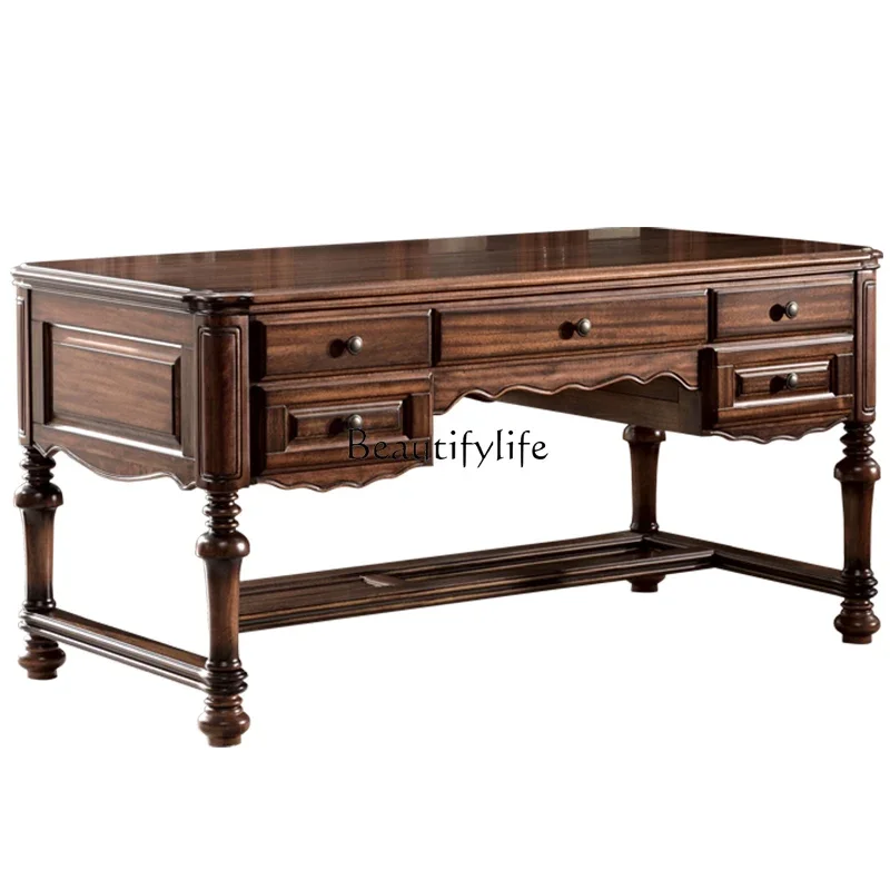 54**All solid wood black walnut desk desk 1.6 meters computer desk
54**All solid wood black walnut desk desk 1.6 meters computer desk