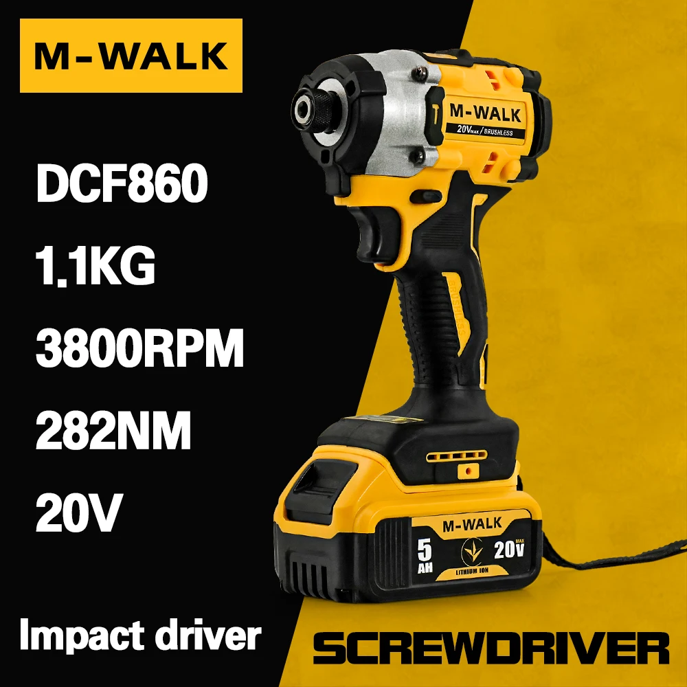 M-WALK DCF860 Ударная отвертка 3800 об/мин Электрическая отвертка Бесщеточные аккумуляторные отвертки Электроинструменты с высоким крутящим моментом для аккумуляторных контактов Dewalt 20 В
M-WALK DCF860 Ударная отвертка 3800 об/мин Электрическая отвертка Бесщеточные аккумуляторные отвертки Электроинструменты с высоким крутящим моментом для аккумуляторных контактов Dewalt 20 В