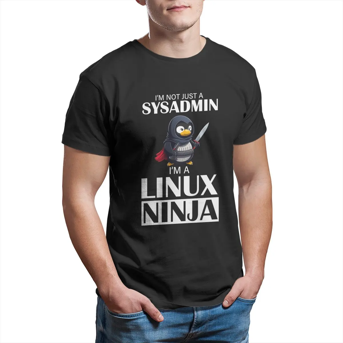 Linux Ninja I'm not a SysAdmin Tux Ninja Wizzard Funny T-Shirt for Men vintage 100% Cotton printed mens shirts graphic tee
Linux Ninja I'm not a SysAdmin Tux Ninja Wizzard Funny T-Shirt for Men vintage 100% Cotton printed mens shirts graphic tee