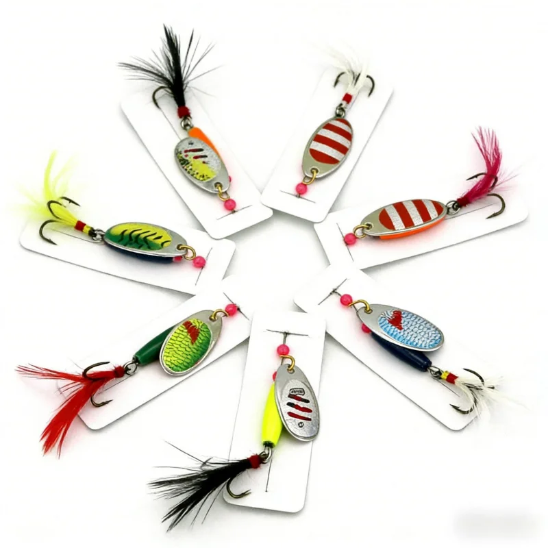 Набор из 6 универсальных микро-приманок для пресноводной рыбалки: 10 см, 7 г, металлические вращающиеся блесны с пайетками для баса
Набор из 6 универсальных микро-приманок для пресноводной рыбалки: 10 см, 7 г, металлические вращающиеся блесны с пайетками для баса