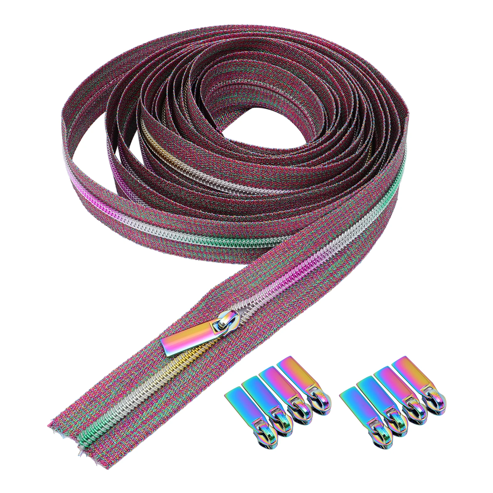 5Yards Nylon Coil Zippers Set Strong Alloy Pullers for Sewing Projects Beginners Professionals Tailors Fashion Designers DIY
5Yards Nylon Coil Zippers Set Strong Alloy Pullers for Sewing Projects Beginners Professionals Tailors Fashion Designers DIY