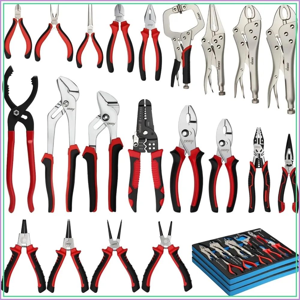 21-Piece Pliers Set with EVA Organizer, Versatile Home Tool Kit, Ideal Gift
21-Piece Pliers Set with EVA Organizer, Versatile Home Tool Kit, Ideal Gift