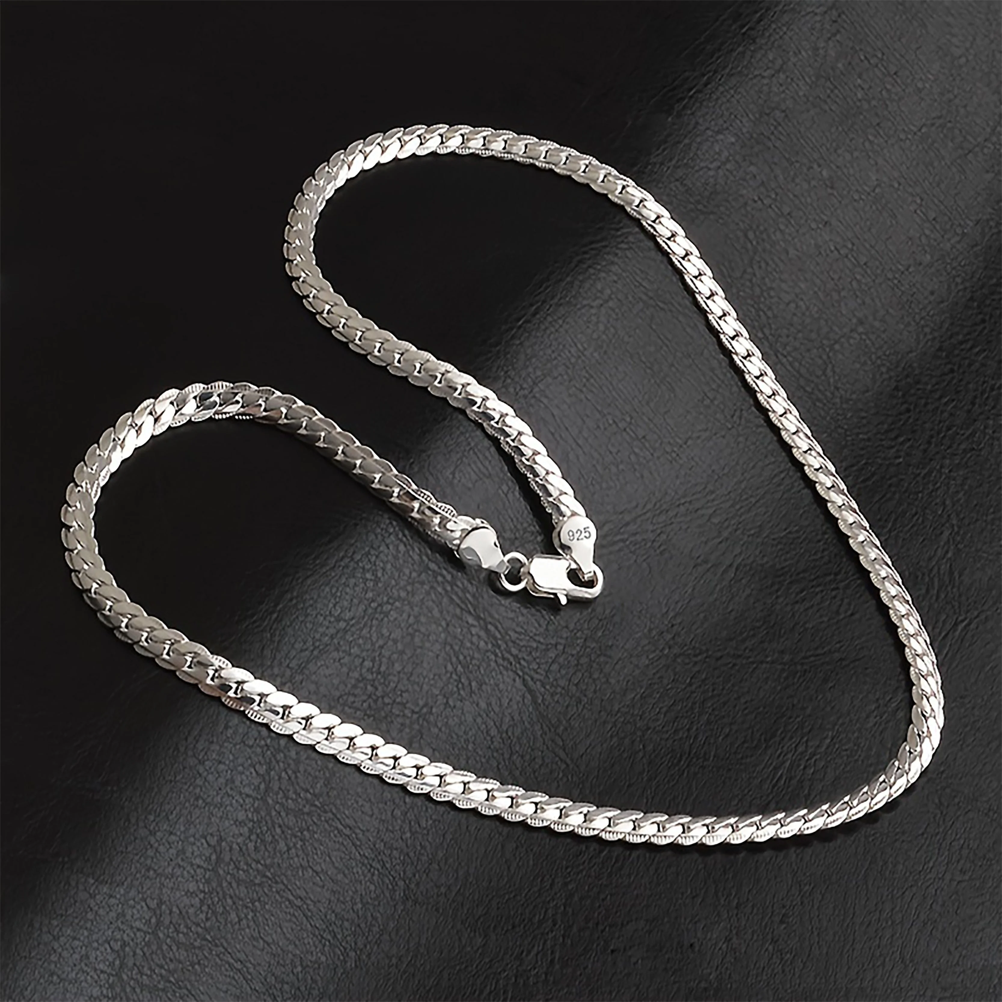 925 Sterling Silver 16-24 Inch 5mm Fashionable Necklace Chain for Women and Men's Wedding Engagement Jewelry
925 Sterling Silver 16-24 Inch 5mm Fashionable Necklace Chain for Women and Men's Wedding Engagement Jewelry