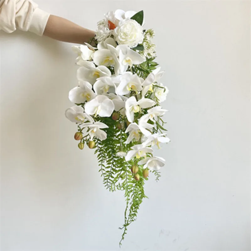 Свадебная невеста Морі с цветком Фаленопсис, имитация букета водопада, реквизит для фотосъемки, держащая пара, сертификат, цветок
Свадебная невеста Морі с цветком Фаленопсис, имитация букета водопада, реквизит для фотосъемки, держащая пара, сертификат, цветок