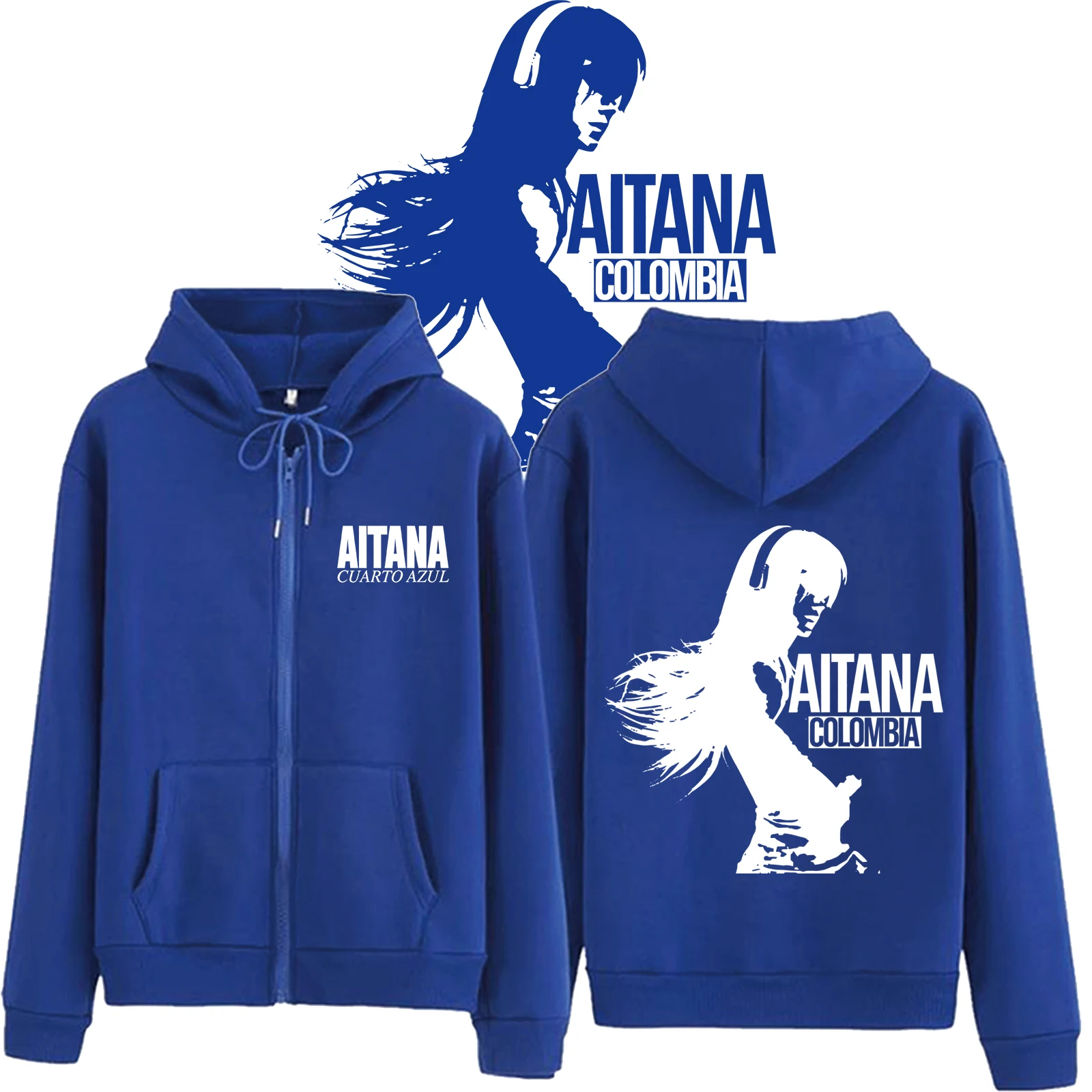 Толстовка с капюшоном Aitana Cuarto Azul Tour 2026 на молнии, мужская и женская, в стиле Харадзюку, пуловер
Толстовка с капюшоном Aitana Cuarto Azul Tour 2026 на молнии, мужская и женская, в стиле Харадзюку, пуловер