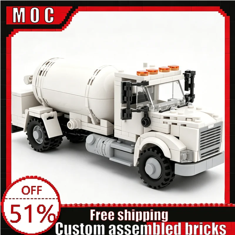 419 Parts Modern LPG Fuel Tanker Truck Model Building Blocks DIY Assembly Toy Creative Educational DIY Collection Display Gifts
419 Parts Modern LPG Fuel Tanker Truck Model Building Blocks DIY Assembly Toy Creative Educational DIY Collection Display Gifts