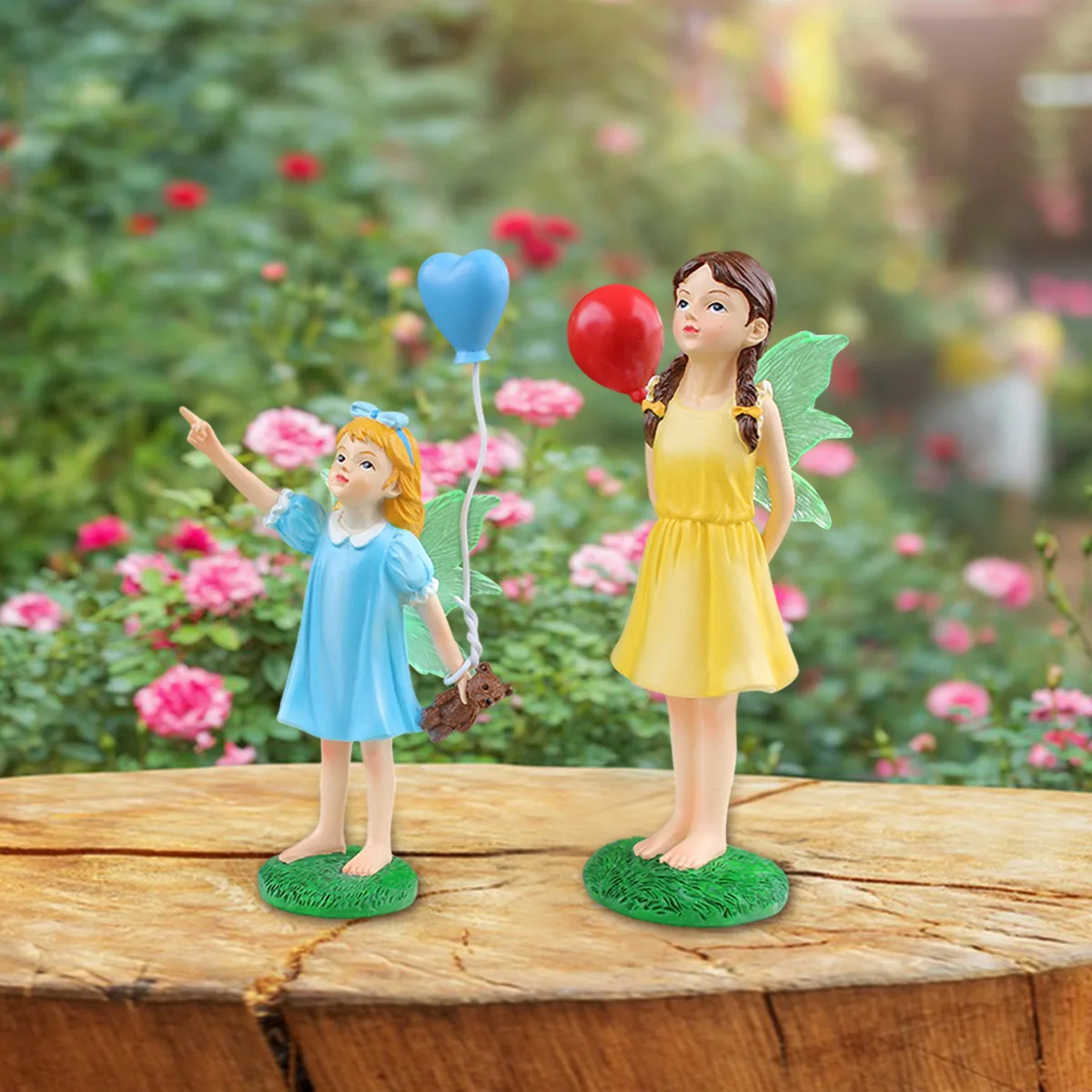 Nordic Fairy Sisters with Balloons - Colorful Home & Garden Decor 
Nordic Fairy Sisters with Balloons - Colorful Home & Garden Decor